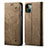 Custodia Portafoglio In Pelle Cover con Supporto L21 per Apple iPhone 13 Mini Khaki