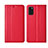 Custodia Portafoglio In Pelle Cover con Supporto L21 per Samsung Galaxy A41 Rosso