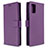 Custodia Portafoglio In Pelle Cover con Supporto L22 per Samsung Galaxy A71 5G Viola