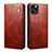 Custodia Portafoglio In Pelle Cover con Supporto L23 per Apple iPhone 14 Pro Rosso