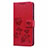 Custodia Portafoglio In Pelle Cover con Supporto L24 per Samsung Galaxy A71 5G Rosso