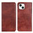 Custodia Portafoglio In Pelle Cover con Supporto L25 per Apple iPhone 14 Plus Marrone