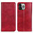 Custodia Portafoglio In Pelle Cover con Supporto L25 per Apple iPhone 14 Pro Max Rosso