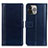 Custodia Portafoglio In Pelle Cover con Supporto L28 per Apple iPhone 14 Pro Blu