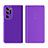 Custodia Portafoglio In Pelle Cover con Supporto Laterale Specchio Cover L01 per Oppo Find N 5G Viola