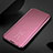 Custodia Portafoglio In Pelle Cover con Supporto Laterale Specchio Cover L01 per Samsung Galaxy A22 4G Oro Rosa