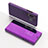 Custodia Portafoglio In Pelle Cover con Supporto Laterale Specchio Cover L01 per Samsung Galaxy A9s Viola