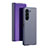 Custodia Portafoglio In Pelle Cover con Supporto Laterale Specchio Cover L01 per Samsung Galaxy Z Fold5 5G Viola