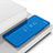 Custodia Portafoglio In Pelle Cover con Supporto Laterale Specchio Cover L01 per Xiaomi Mi 11 Pro 5G Blu