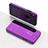 Custodia Portafoglio In Pelle Cover con Supporto Laterale Specchio Cover L02 per Apple iPhone Xs Viola