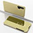 Custodia Portafoglio In Pelle Cover con Supporto Laterale Specchio Cover L02 per Huawei Nova 6 5G Oro