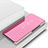 Custodia Portafoglio In Pelle Cover con Supporto Laterale Specchio Cover L02 per Oppo A16s Oro Rosa