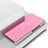 Custodia Portafoglio In Pelle Cover con Supporto Laterale Specchio Cover L02 per Realme C31 Oro Rosa