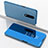 Custodia Portafoglio In Pelle Cover con Supporto Laterale Specchio Cover M02 per Oppo RX17 Pro Blu