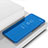 Custodia Portafoglio In Pelle Cover con Supporto Laterale Specchio Cover per Apple iPhone 11 Blu