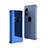 Custodia Portafoglio In Pelle Cover con Supporto Laterale Specchio Cover per Apple iPhone X Blu