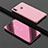 Custodia Portafoglio In Pelle Cover con Supporto Laterale Specchio Cover per Huawei Honor V10 Lite Oro Rosa