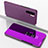 Custodia Portafoglio In Pelle Cover con Supporto Laterale Specchio Cover per Huawei P30 Pro Viola