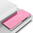 Custodia Portafoglio In Pelle Cover con Supporto Laterale Specchio Cover per Realme C15 Oro Rosa