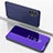 Custodia Portafoglio In Pelle Cover con Supporto Laterale Specchio Cover per Samsung Galaxy A32 4G Viola