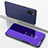 Custodia Portafoglio In Pelle Cover con Supporto Laterale Specchio Cover per Samsung Galaxy F02S SM-E025F Viola