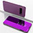 Custodia Portafoglio In Pelle Cover con Supporto Laterale Specchio Cover per Samsung Galaxy S10 5G SM-G977B Viola