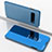 Custodia Portafoglio In Pelle Cover con Supporto Laterale Specchio Cover per Samsung Galaxy S10 Cielo Blu