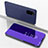 Custodia Portafoglio In Pelle Cover con Supporto Laterale Specchio Cover per Samsung Galaxy S20 Viola