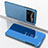 Custodia Portafoglio In Pelle Cover con Supporto Laterale Specchio Cover per Xiaomi Poco X4 Pro 5G Blu