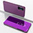 Custodia Portafoglio In Pelle Cover con Supporto Laterale Specchio Cover per Xiaomi Redmi K50 Gaming 5G Viola