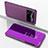 Custodia Portafoglio In Pelle Cover con Supporto Laterale Specchio Cover per Xiaomi Redmi Note 11E Pro 5G Viola