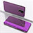 Custodia Portafoglio In Pelle Cover con Supporto Laterale Specchio Cover QH1 per Xiaomi Poco M2 Viola