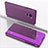 Custodia Portafoglio In Pelle Cover con Supporto Laterale Specchio Cover QH1 per Xiaomi Redmi 10X 4G Viola