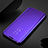 Custodia Portafoglio In Pelle Cover con Supporto Laterale Specchio Cover S01 per Xiaomi Mi Note 10 Viola