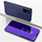 Custodia Portafoglio In Pelle Cover con Supporto Laterale Specchio Cover ZL1 per Samsung Galaxy A05s Viola