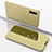Custodia Portafoglio In Pelle Cover con Supporto Laterale Specchio Cover ZL1 per Samsung Galaxy A50 Oro