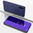 Custodia Portafoglio In Pelle Cover con Supporto Laterale Specchio Cover ZL1 per Samsung Galaxy A50 Viola
