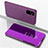 Custodia Portafoglio In Pelle Cover con Supporto Laterale Specchio Cover ZL1 per Samsung Galaxy F34 5G Lavanda