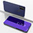 Custodia Portafoglio In Pelle Cover con Supporto Laterale Specchio Cover ZL1 per Samsung Galaxy M21 Viola