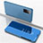 Custodia Portafoglio In Pelle Cover con Supporto Laterale Specchio Cover ZL1 per Samsung Galaxy S20 Blu