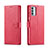 Custodia Portafoglio In Pelle Cover con Supporto LC1 per Samsung Galaxy F23 5G Rosa Caldo