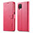 Custodia Portafoglio In Pelle Cover con Supporto LC1 per Samsung Galaxy M32 4G Rosa Caldo