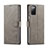 Custodia Portafoglio In Pelle Cover con Supporto LC1 per Samsung Galaxy M52 5G Grigio