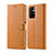 Custodia Portafoglio In Pelle Cover con Supporto LC1 per Xiaomi Redmi Note 11 5G Marrone Chiaro