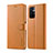 Custodia Portafoglio In Pelle Cover con Supporto LC1 per Xiaomi Redmi Note 11S 5G Marrone Chiaro