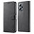 Custodia Portafoglio In Pelle Cover con Supporto LC1 per Xiaomi Redmi Note 12T Pro 5G Nero