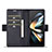 Custodia Portafoglio In Pelle Cover con Supporto LC4 per Samsung Galaxy Z Fold5 5G