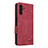 Custodia Portafoglio In Pelle Cover con Supporto LZ4 per Samsung Galaxy A04s Rosso