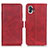 Custodia Portafoglio In Pelle Cover con Supporto M01L per Nothing Phone 1 Rosso