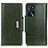 Custodia Portafoglio In Pelle Cover con Supporto M01L per Oppo A54s Verde